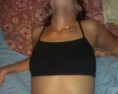 Black cotton sports bra by Amber